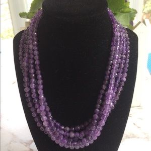 Five string Cape Amethyst beaded torsade